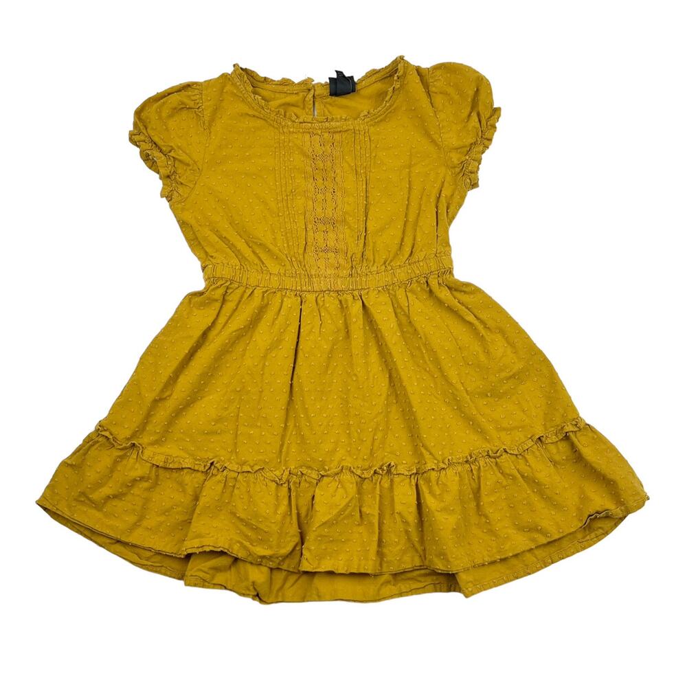 Art Class Mustard Swiss Dot Dress